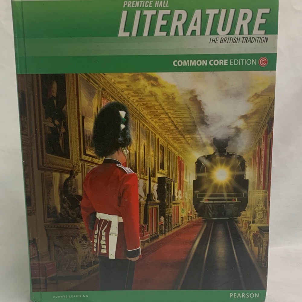 Pearson Literature Textbook with Green and Red Cover